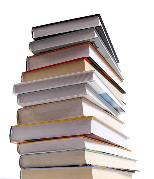 istock Stack of different kinds of books isolated on white 91090550