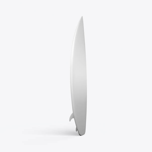 3D render of a surfboard on a white background 3D render of a surfboard on a white background 4k surfboard fin stock pictures, royalty-free photos & images