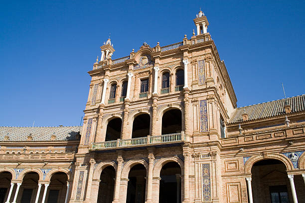 Plaza de Espana Seville stock photo