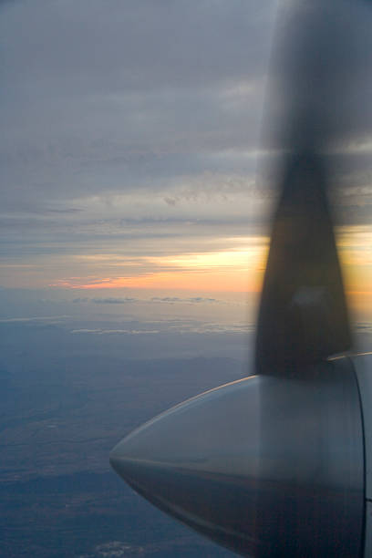 istock Airplane Propeller - Motion Blur against sunset 91090725