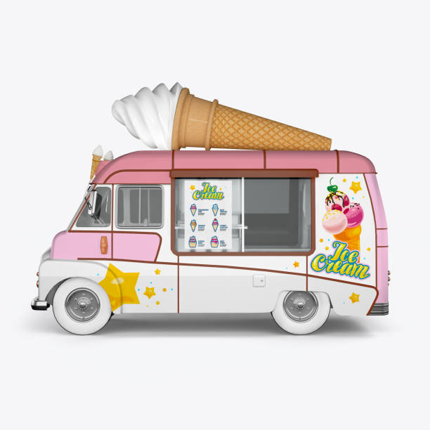 istock 3D render machines for ice cream on a white background 910912416
