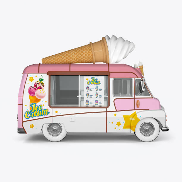 istock 3D render machines for ice cream on a white background 910912494