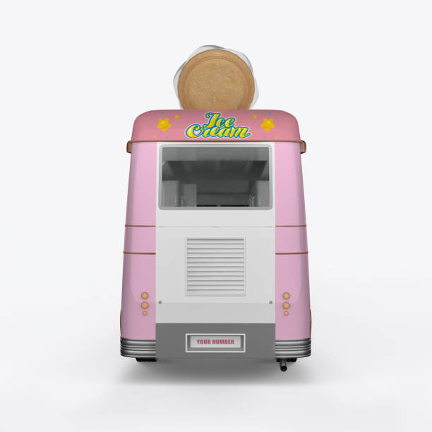 istock 3D render machines for ice cream on a white background 910912684