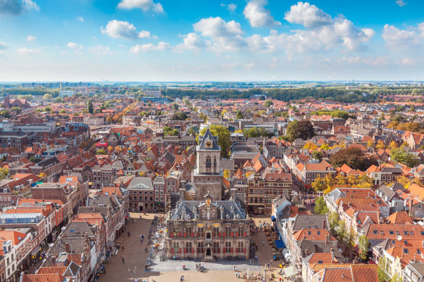 istock Delft, Netherlands - September 23 2017: Delft city center 910913088