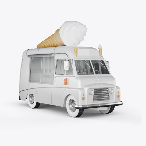 istock 3D render machines for ice cream on a white background 910913578
