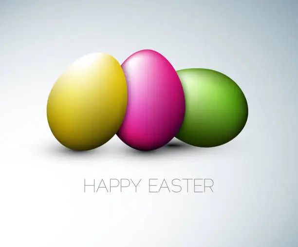 Vector illustration of Simple vector Happy Easter card