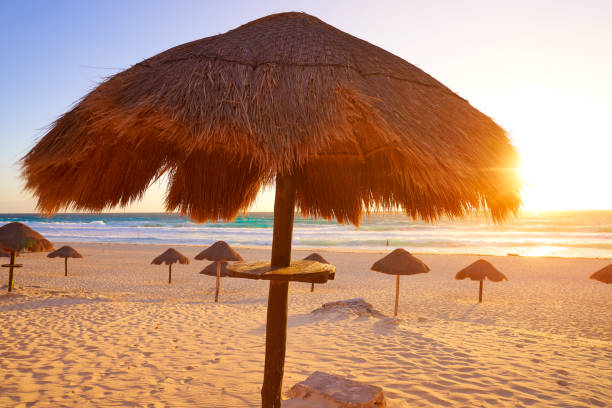 istock Cancun sunrise at Delfines Beach Mexico 910917270