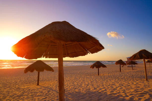 istock Cancun sunrise at Delfines Beach Mexico 910917446