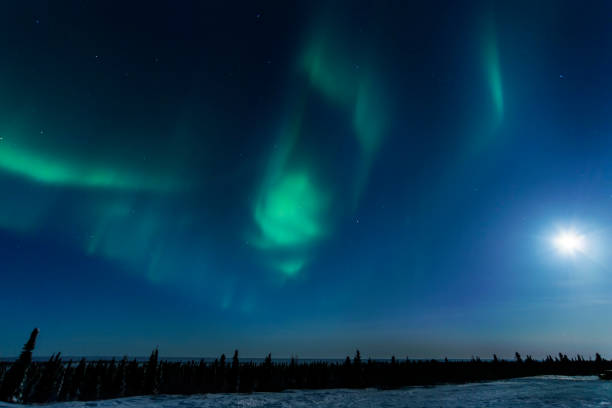 Aurora borealis stock photo
