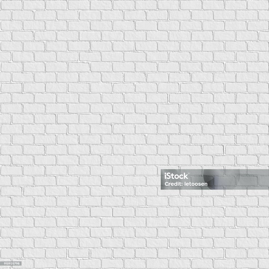 White Brick Wall Seamless Texture Stock Photo - Download Image Now ...