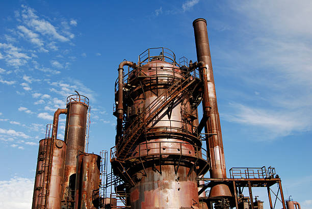 istock gas refinery against blue sky 91092845