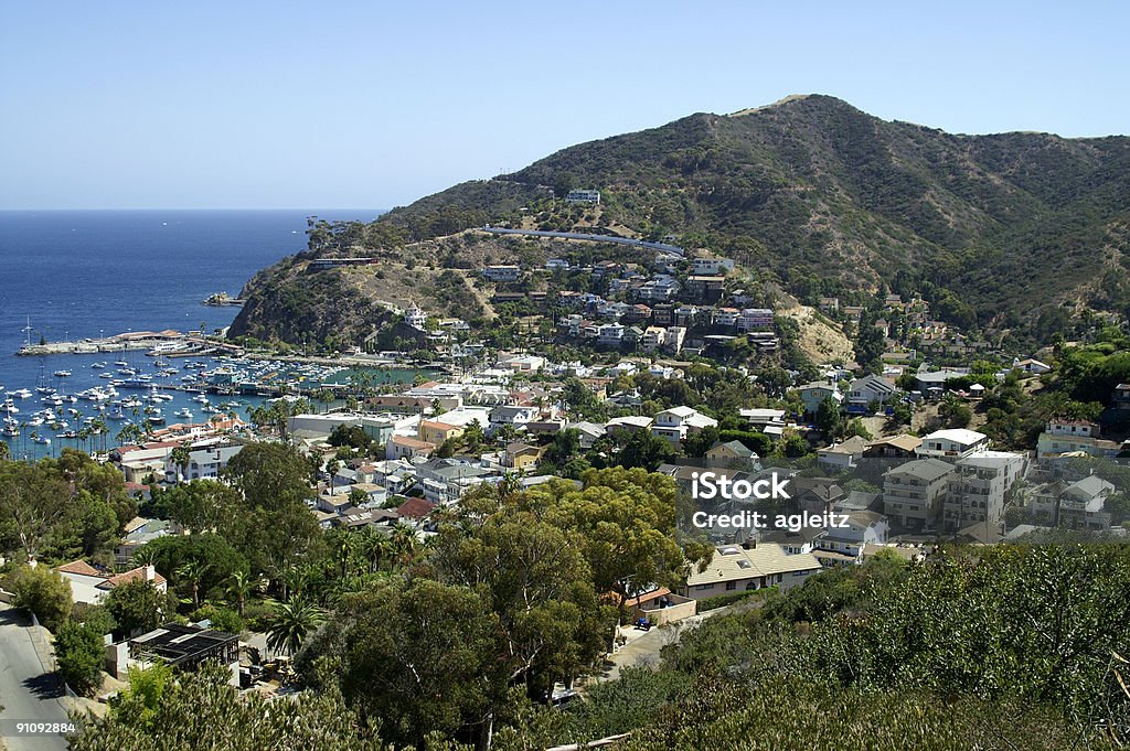 Cidade de Avalon na Ilha de Catalina, CA - Foto de stock de Avalon - Ilha Catalina - Califórnia royalty-free