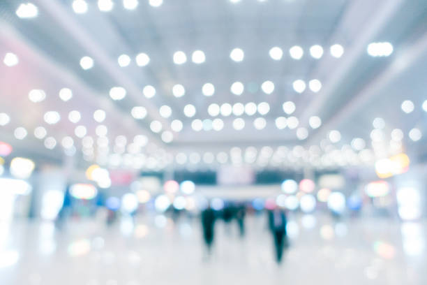 istock Defocused modern airport hallway 910943346