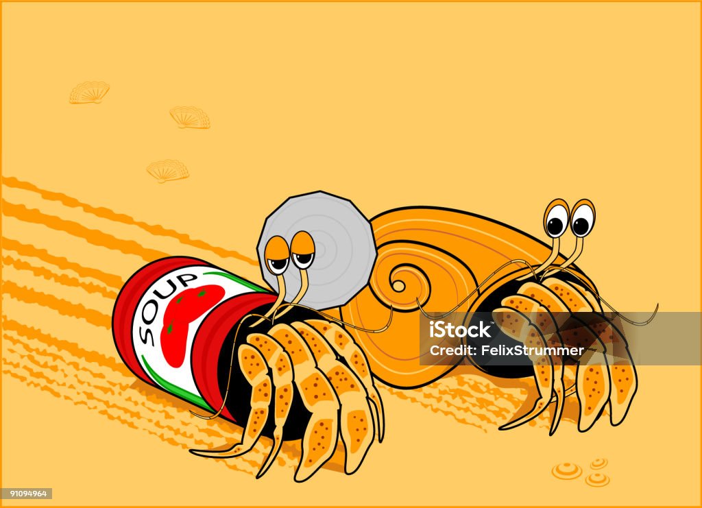 crabs ermitaño - Ilustración de stock de Cangrejo ermitaño libre de derechos