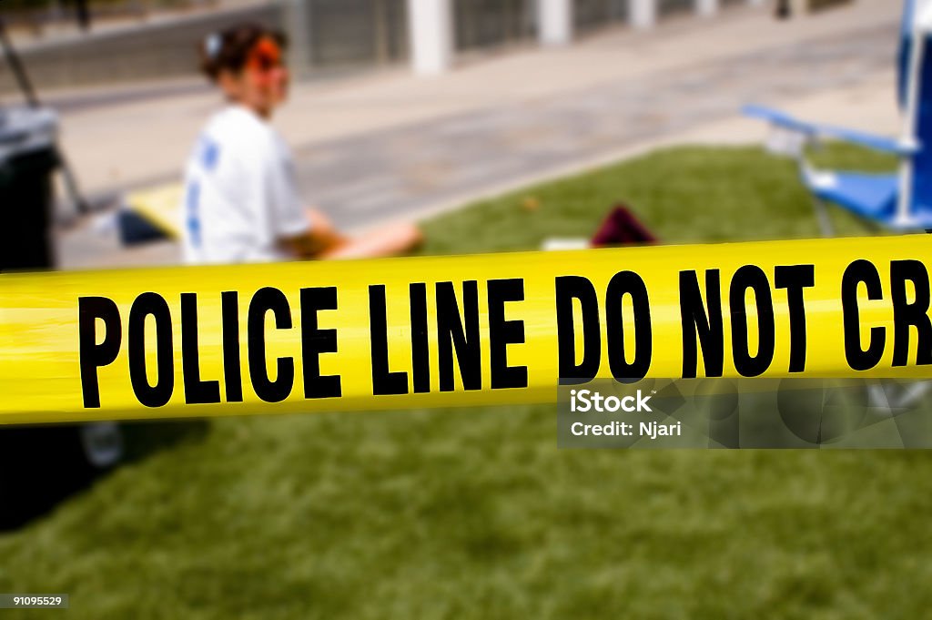 Linha de polícia-Vítima - Foto de stock de Força Policial royalty-free