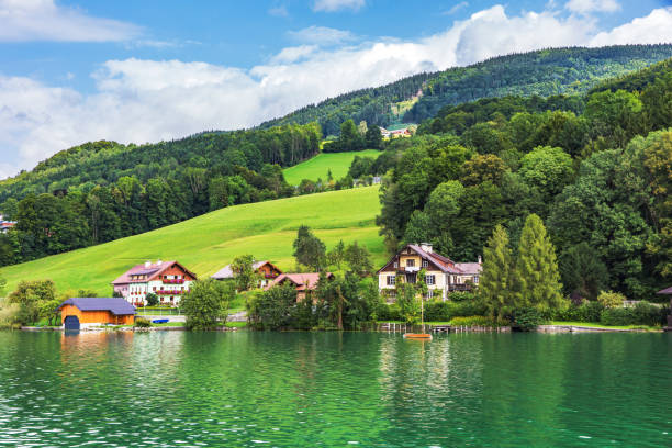 istock View of mountain and lake 910958568