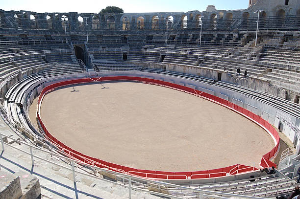 Bull ring nella vecchia Colosseo - foto stock