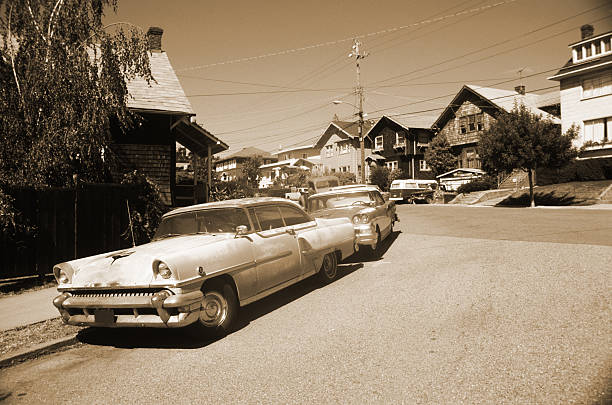 istock Classic car on the road 91096306