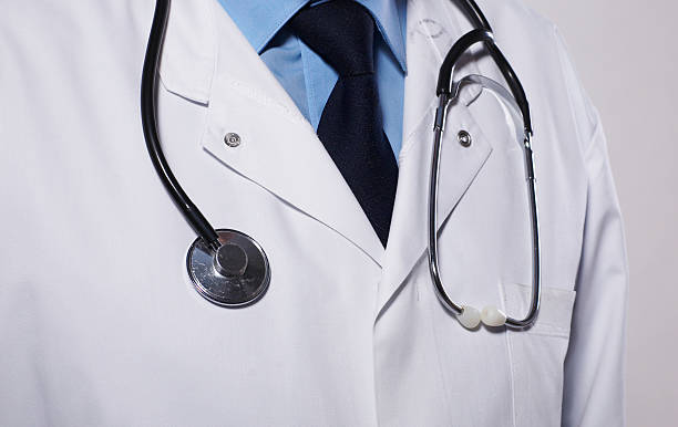istock Stethoscope wrapped around neck of doctor 91096787
