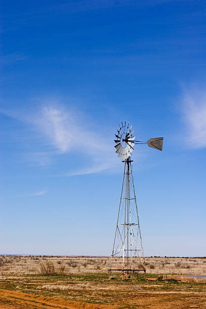 istock Vertical view of Windmill against sky. 91097586
