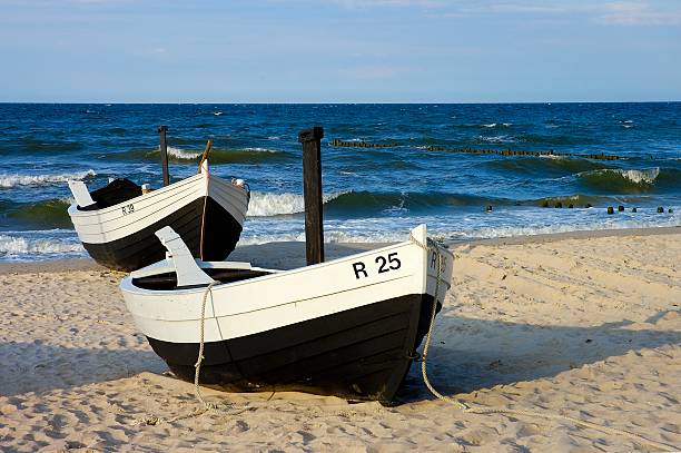 Fishing Boats on the Baltic Sea stock photo