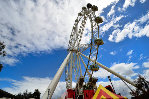 Melbourne, VIC, Australia - November 03, 2017: The Melbourne Star, ferris wheel, new landmark and tourist attraction in Docklands district