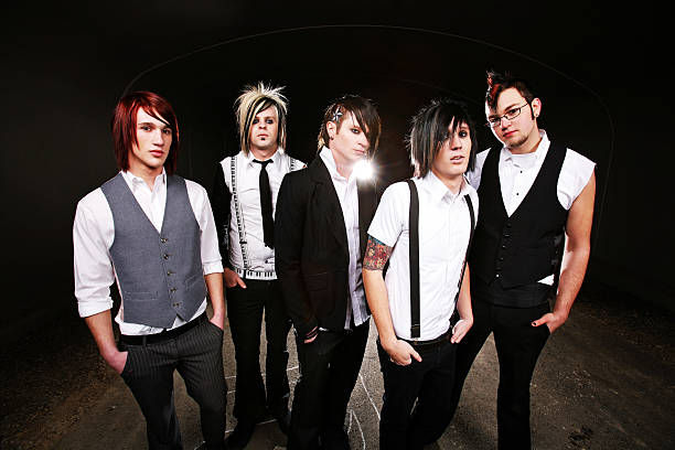 istock Group of Punk Males Outside at Night 91098754