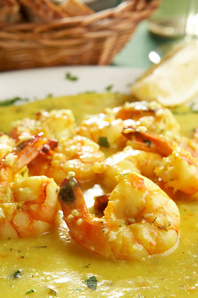 istock Prawns in wine garlic sauce 91098998