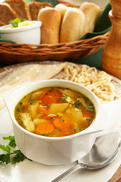 istock Chicken Soup with noodles 91099108