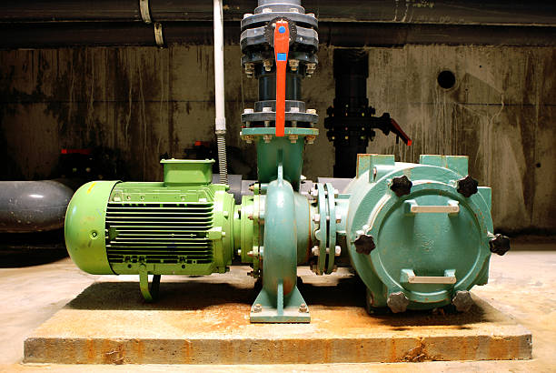 bomba de agua - sewage treatment plant wastewater water pump valve fotografías e imágenes de stock