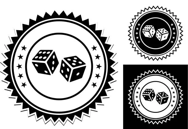 Vector illustration of Playing Cubes Rolling Dice.