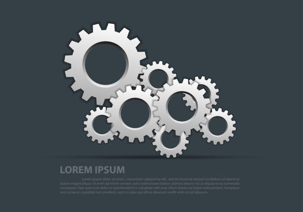 istock Abstract gears silver overlap on gray design modern industrial futuristic background vector illustration. 910995042