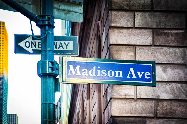 istock Toned image of Madison Avenue sign 911000432