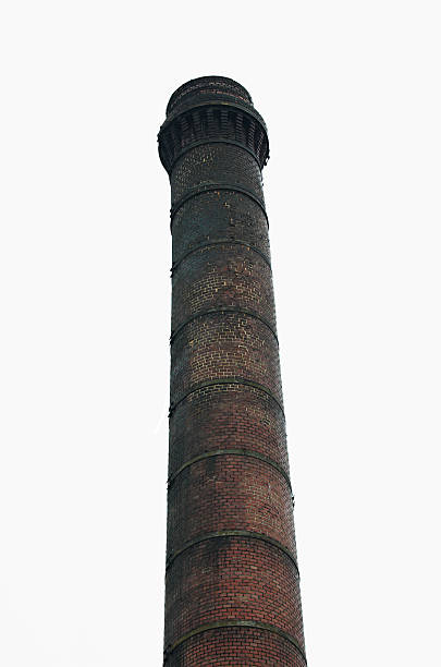 istock Old, industrial chimney, isolated 91100702