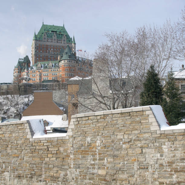 istock Chateau Frontenac in winter - Defense walls 91100848