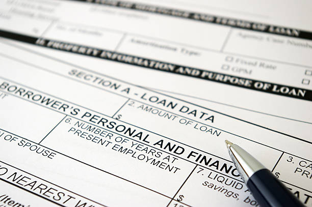 istock Closeup of a loan request form and a pen 91101443