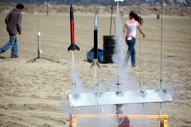 Model Rocket Race  model rocket stock pictures, royalty-free photos & images