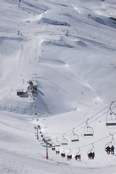 istock Chairlifts & skiers 91102106