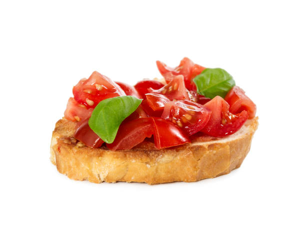 istock Bruschetta with fresh tomato and basil 911022038