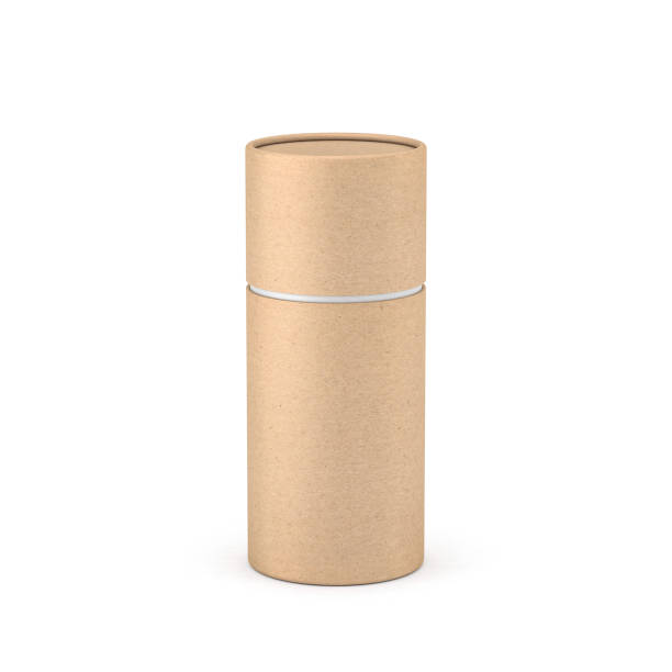 istock Brown Kraft paper tube tin can Mockup packaging 911022994