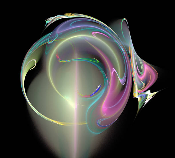 istock image of one Digital Fractal on Black Color 911023366