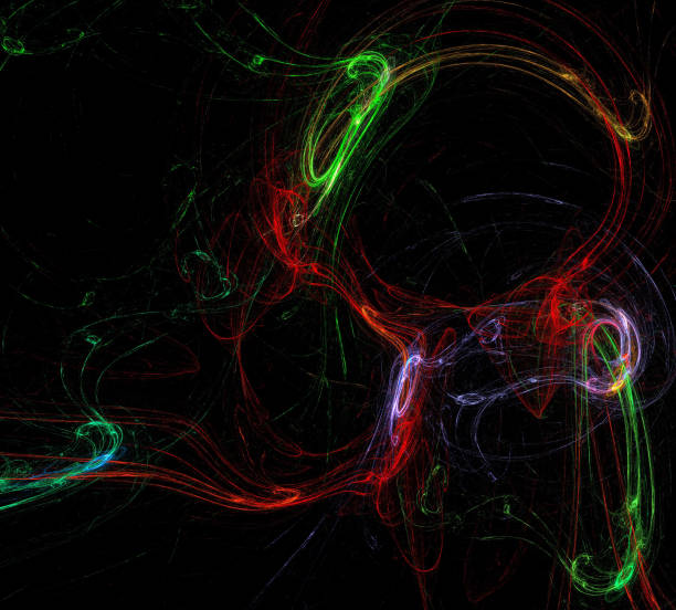 istock image of one Digital Fractal on Black Color 911025812