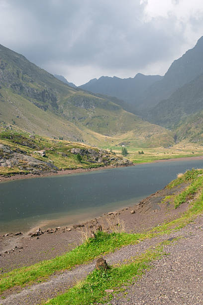 istock Rain and hail storm in the Alps 91102590