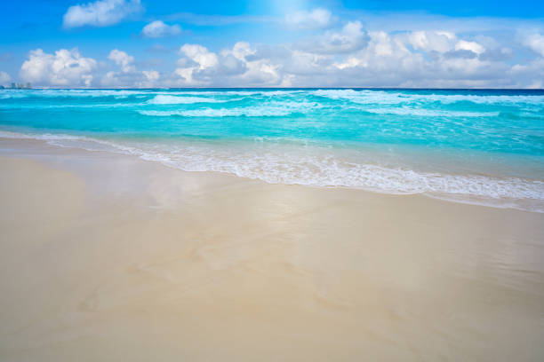 istock Cancun caribbean white sand beach 911026610