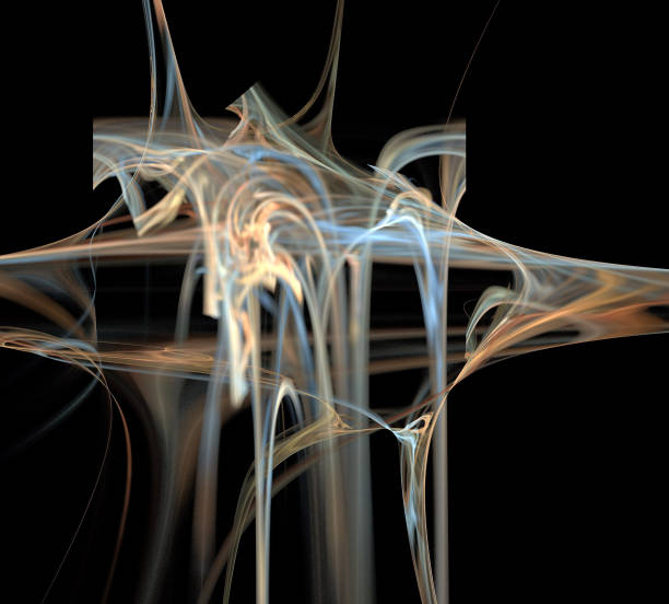 istock image of one Digital Fractal on Black Color 911026632