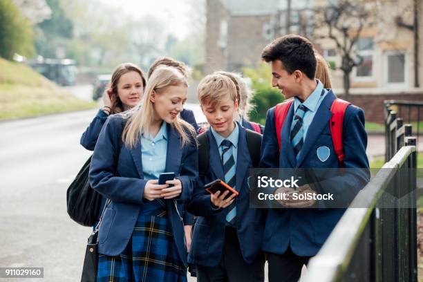 Home Time Stock Photo - Download Image Now - Education, Teenager, School Uniform
