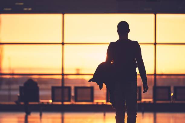 istock Airport terminal at the sunset 911029520