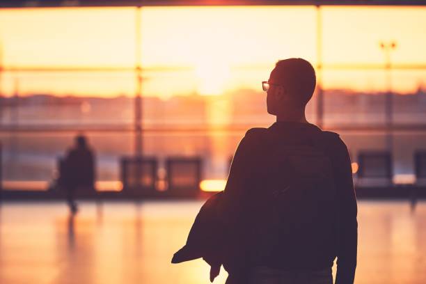 istock Airport terminal at the sunset 911029580