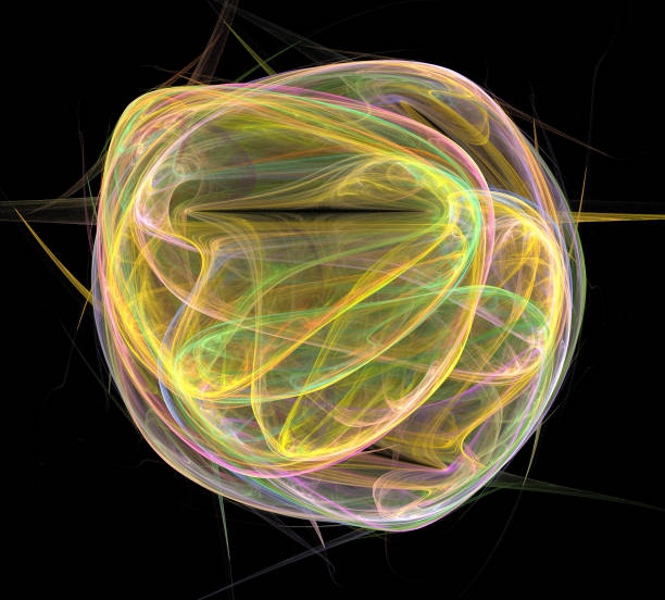 istock image of one Digital Fractal on Black Color 911030542