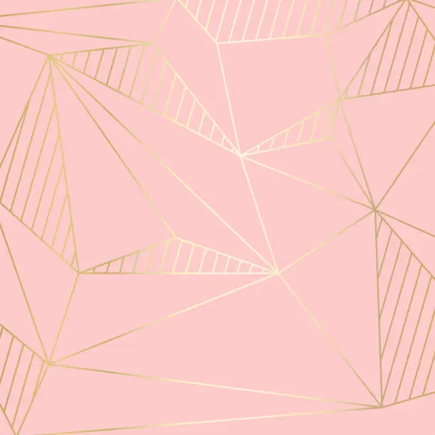 Vector illustration of (illustration) gold line background, abstract artistic of geometric background